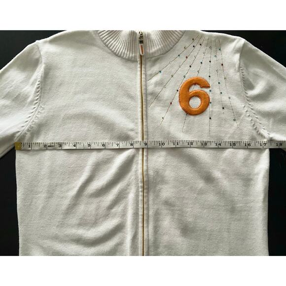 DISEISEI Full Zip Knit Sweater w/Stone Accents sz L (fits like a US sz Small) - Picture 14 of 16